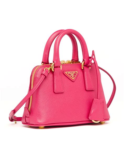 prada mini saffiano promenade bag pink peonia|Peony Pink Saffiano leather mini.